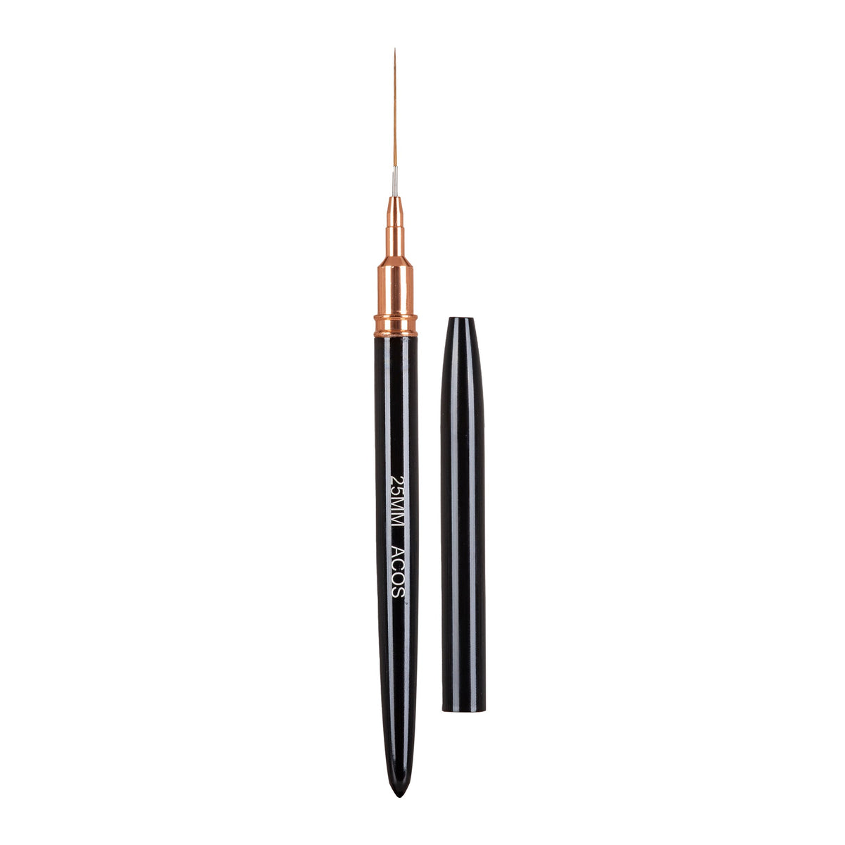 ACOS 25mm fine-tip nail art liner brush with protective cap