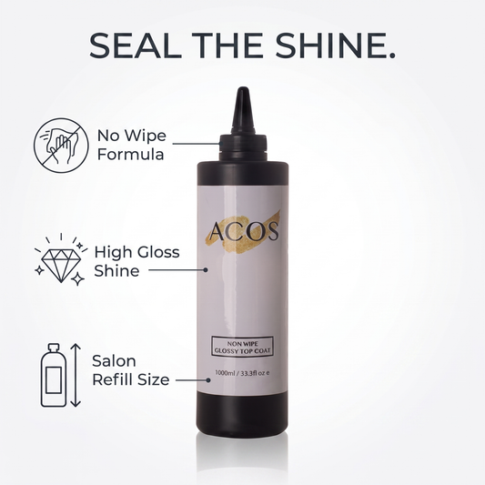 ACOS Non-Wipe Glossy Top Coat 1000ml benefits