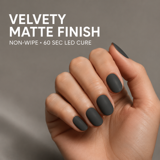 ACOS Non-Wipe Matte Top Coat 15ml – velvety matte finish benefits