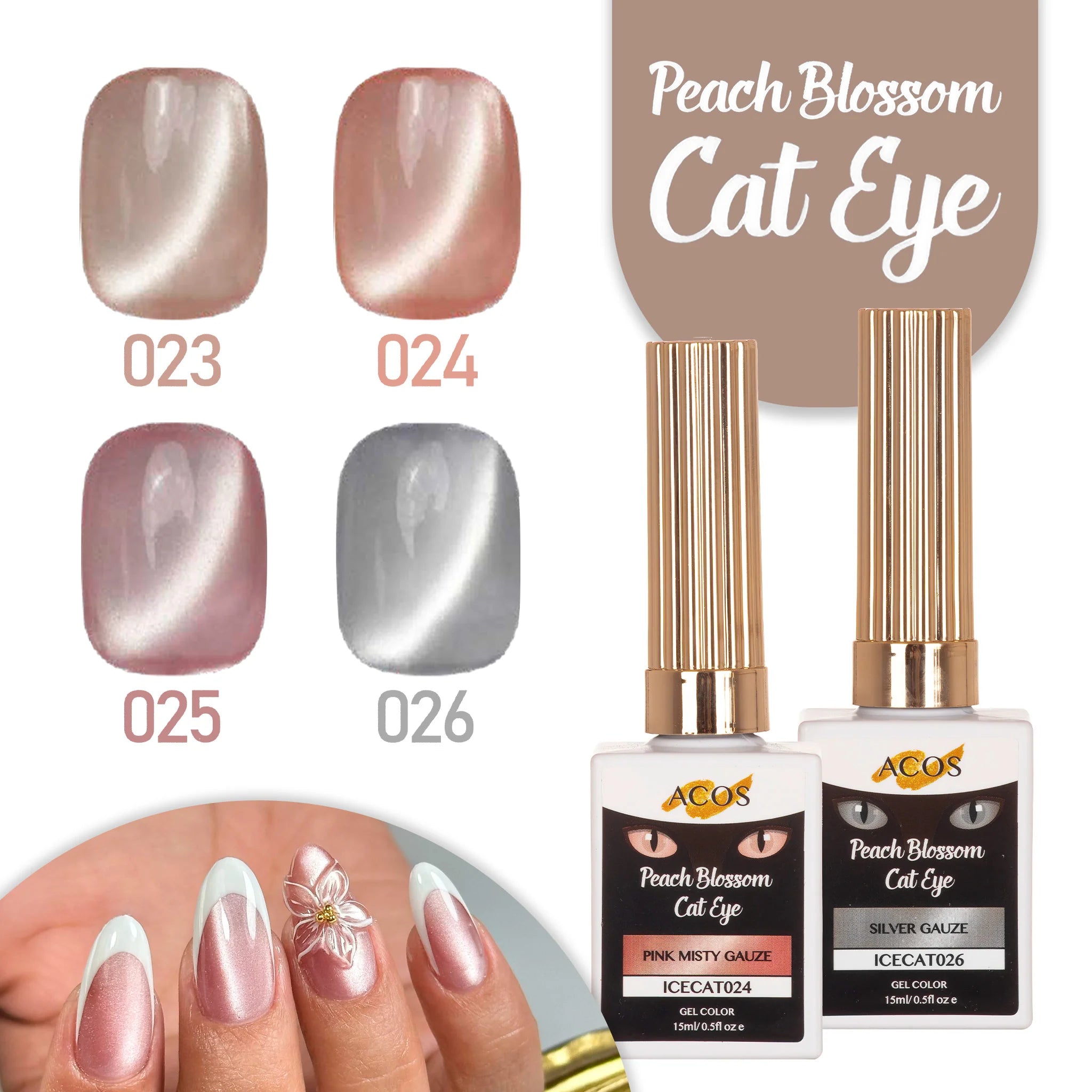 ACOS Peach Blossom Cat Eye Gel - MV hair and beauty