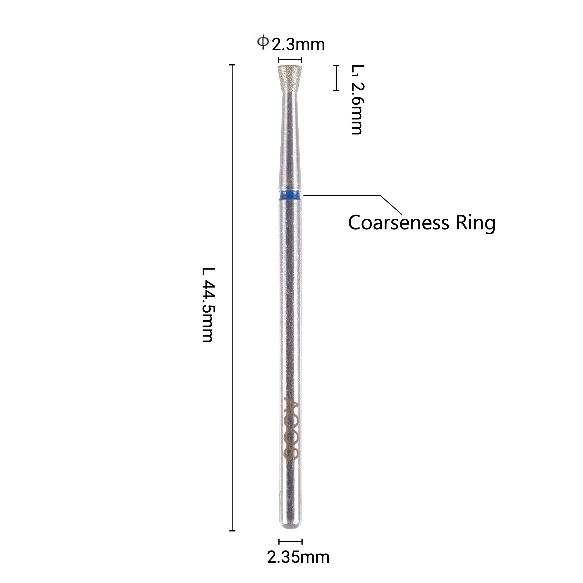ACOS Pre Treatment Diamond Milling Cutter Rotary Nail Drill Bit(#002) (Bit050)