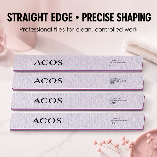 ACOS Rectangle Premium Nail Files – straight edge for precise shaping