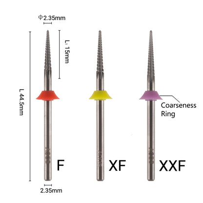 ACOS Sharp Conical Nail Drill Bit in straight-cut design