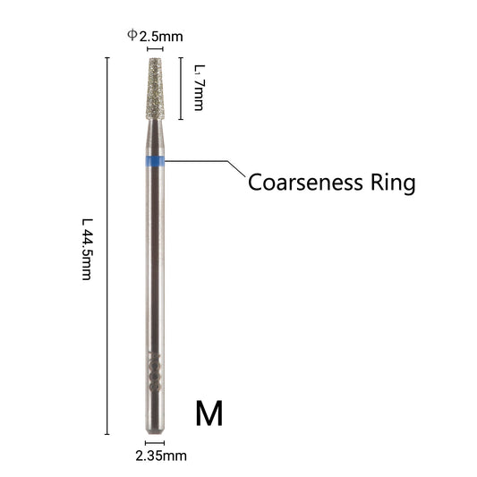 ACOS Bit003 2.5mm medium tapered nail drill bit