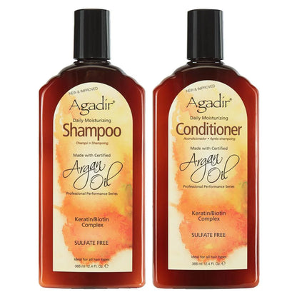 Agadir Argan Oil Daily Moisturizing Shampoo & Conditioner Duo 366ml - MV hair and beauty