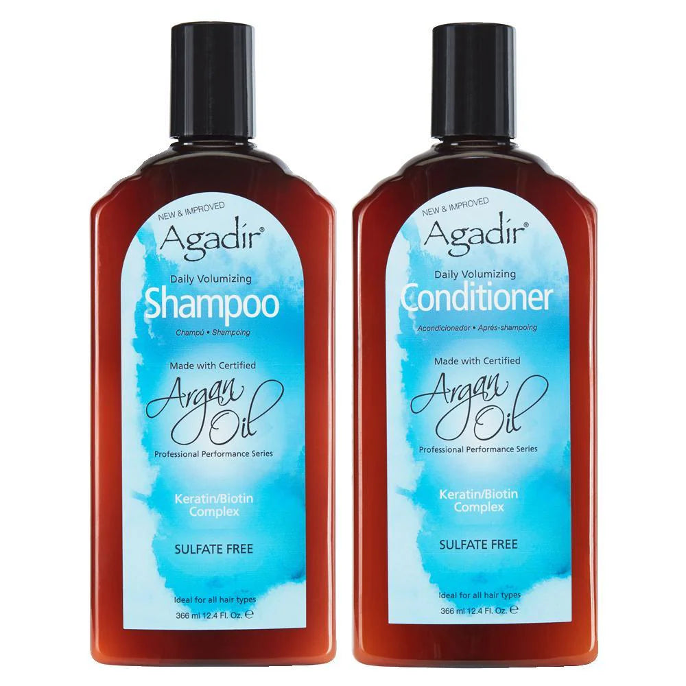Agadir Argan Oil Daily Volumizing Shampoo And Conditioner Duo Pack - 366ml - MV hair and beauty