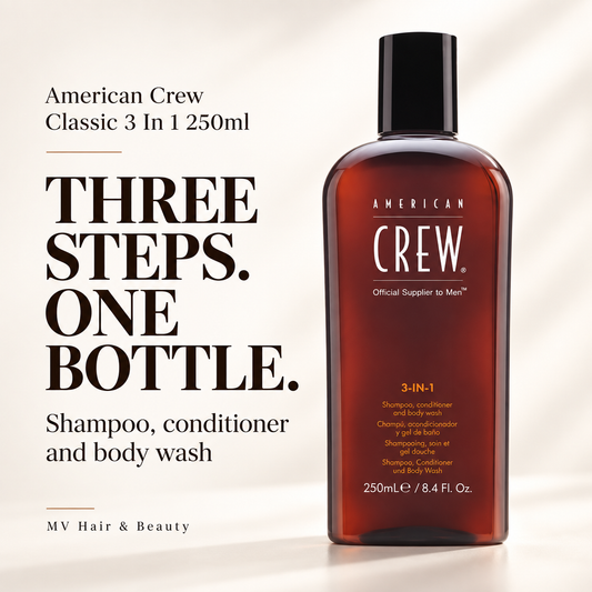 American Crew Classic 3 In 1 250ml — THREE STEPS. ONE BOTTLE.