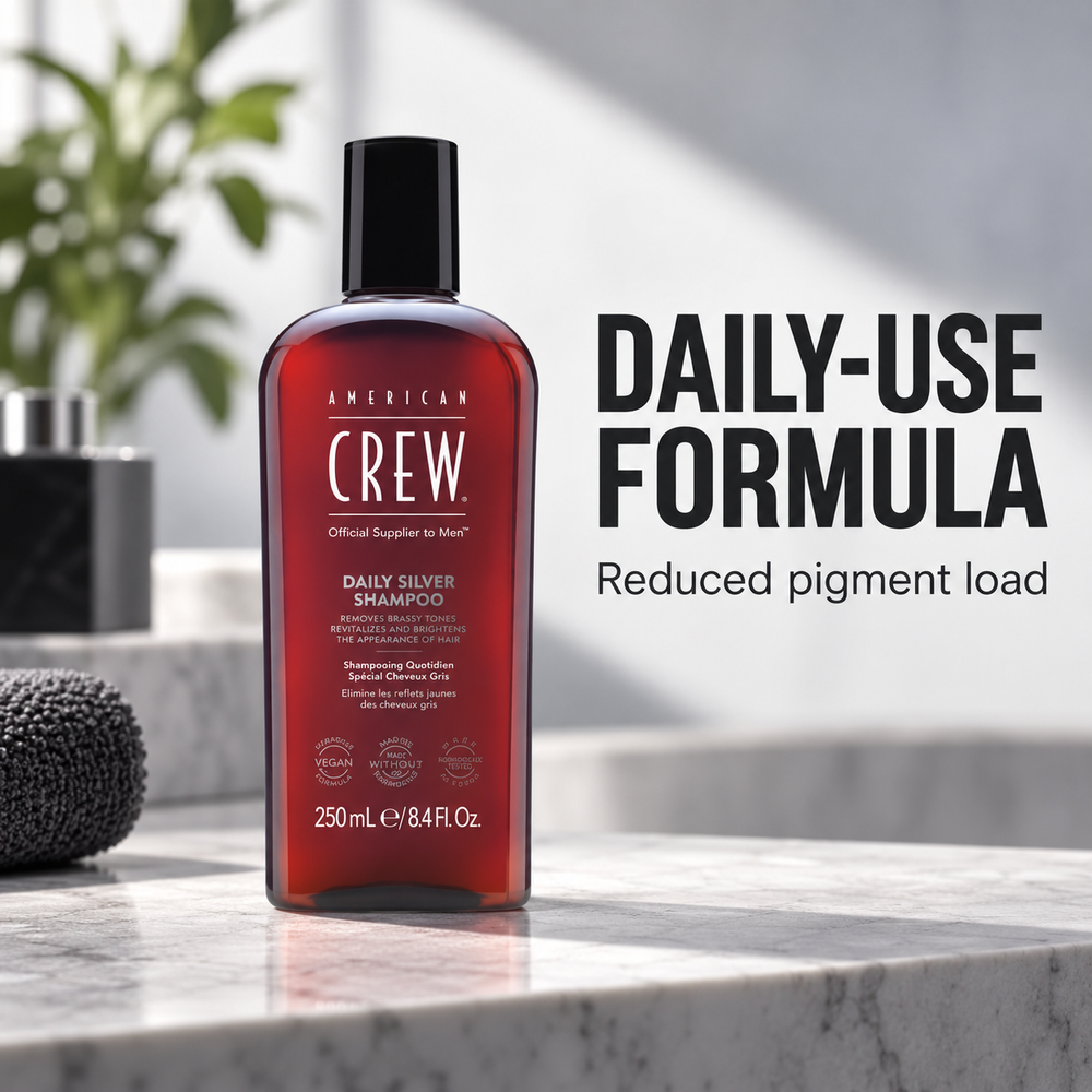 American Crew Daily Silver Shampoo 250ml — benefit image 2
