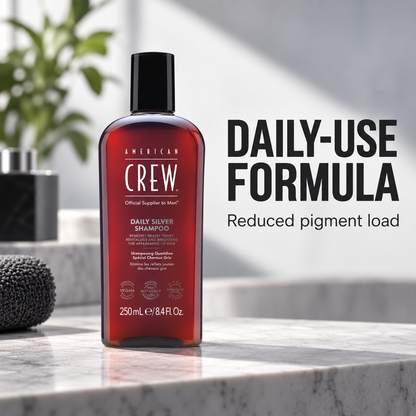 American Crew Daily Silver Shampoo 250ml — benefit image 2