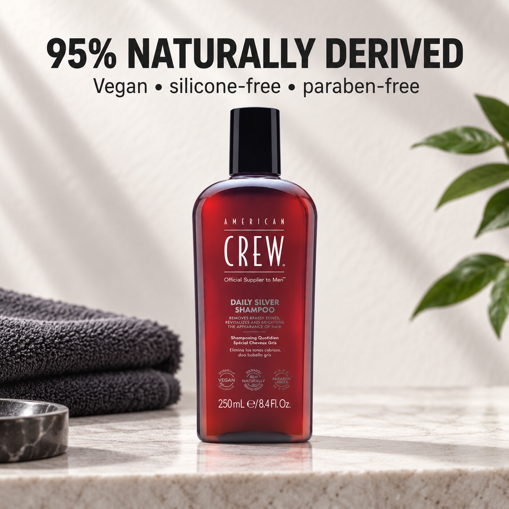 American Crew Daily Silver Shampoo 250ml — benefit image 3
