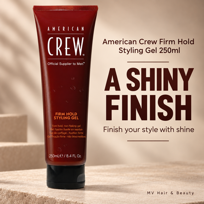 American Crew Firm Hold Styling Gel 250ml — A SHINY FINISH