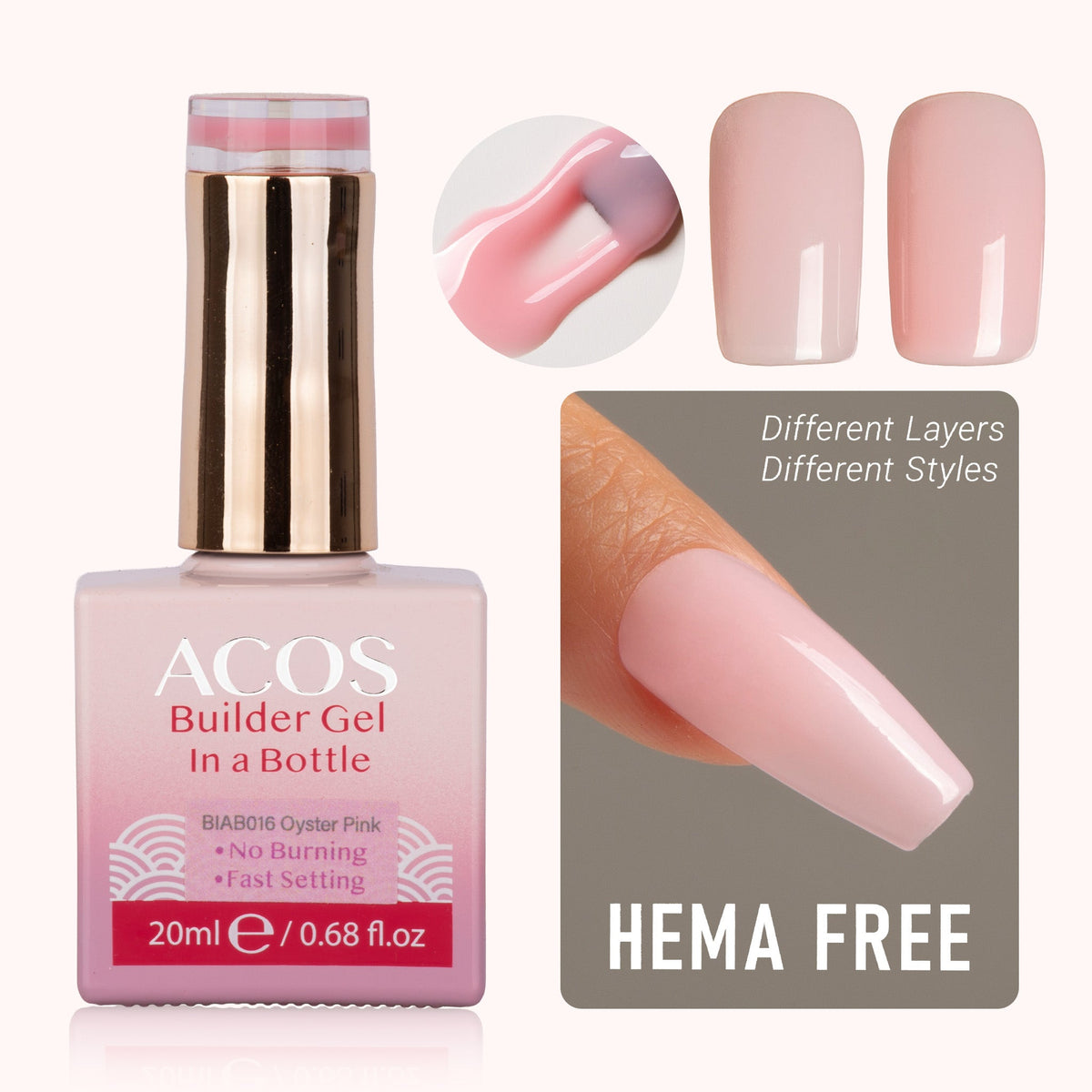 ACOS Hema Free Brush-on Builder Gel (20ml)