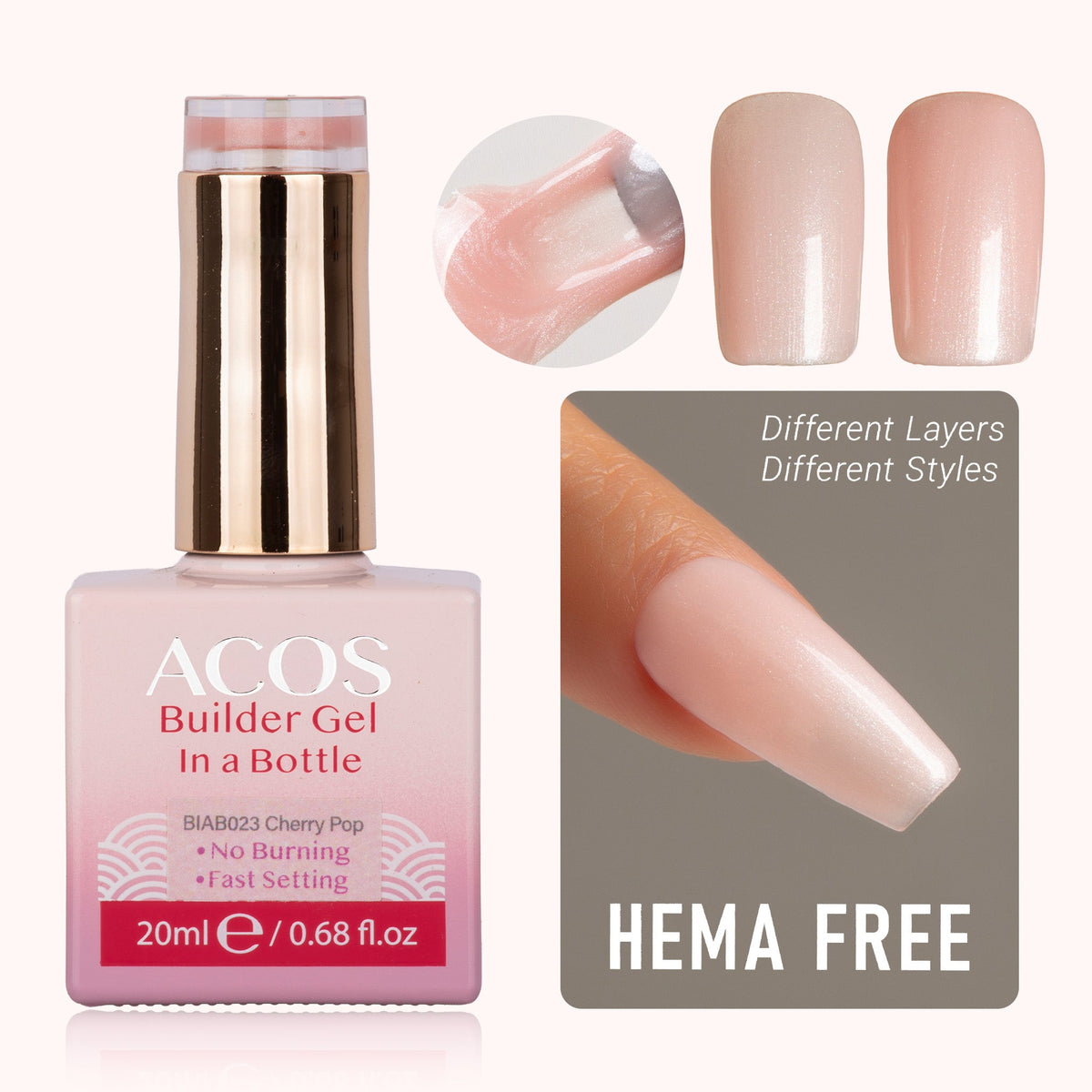 ACOS Hema Free Brush-on Builder Gel (20ml)