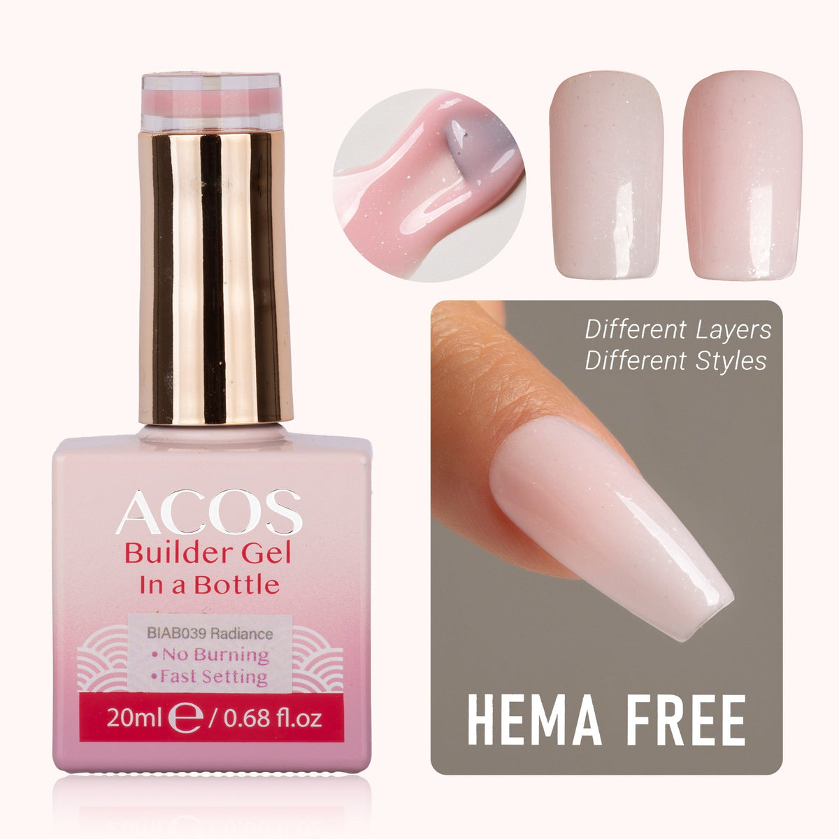 ACOS Hema Free Brush-on Builder Gel (20ml)