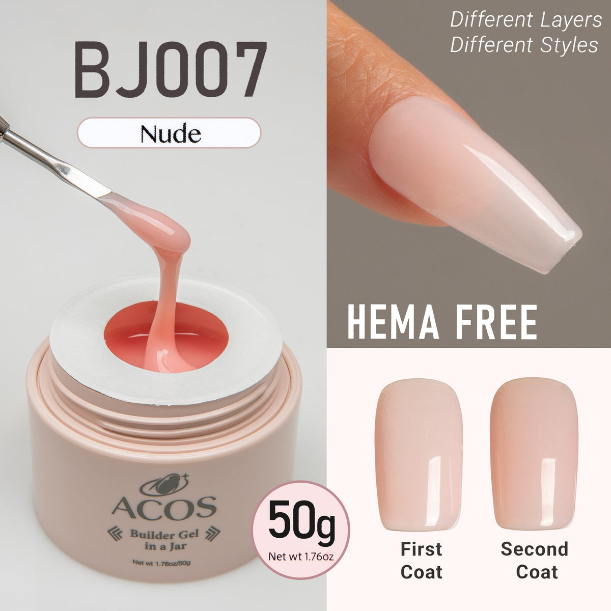 ACOS Hema Free Builder Gel in a pot (50g)
