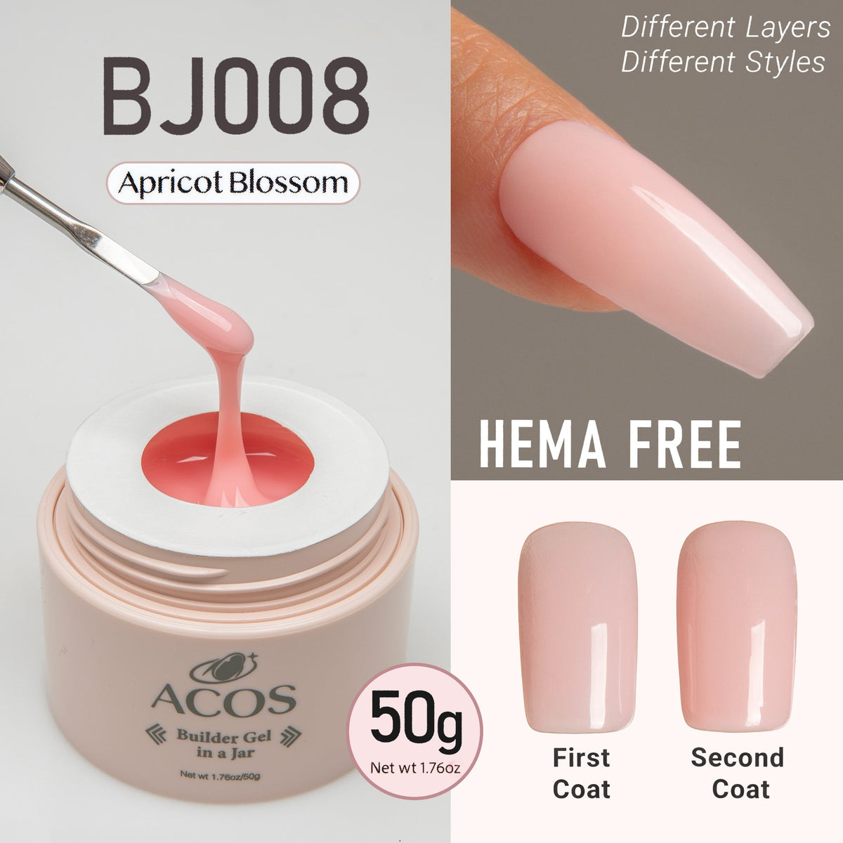 ACOS Hema Free Builder Gel in a pot (50g)