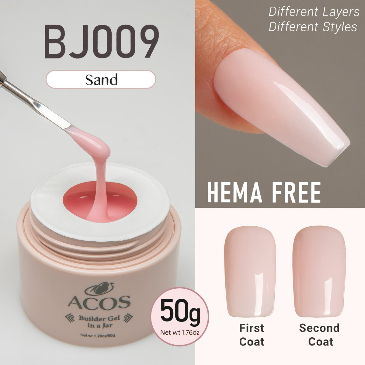 ACOS Hema Free Builder Gel in a pot (50g)