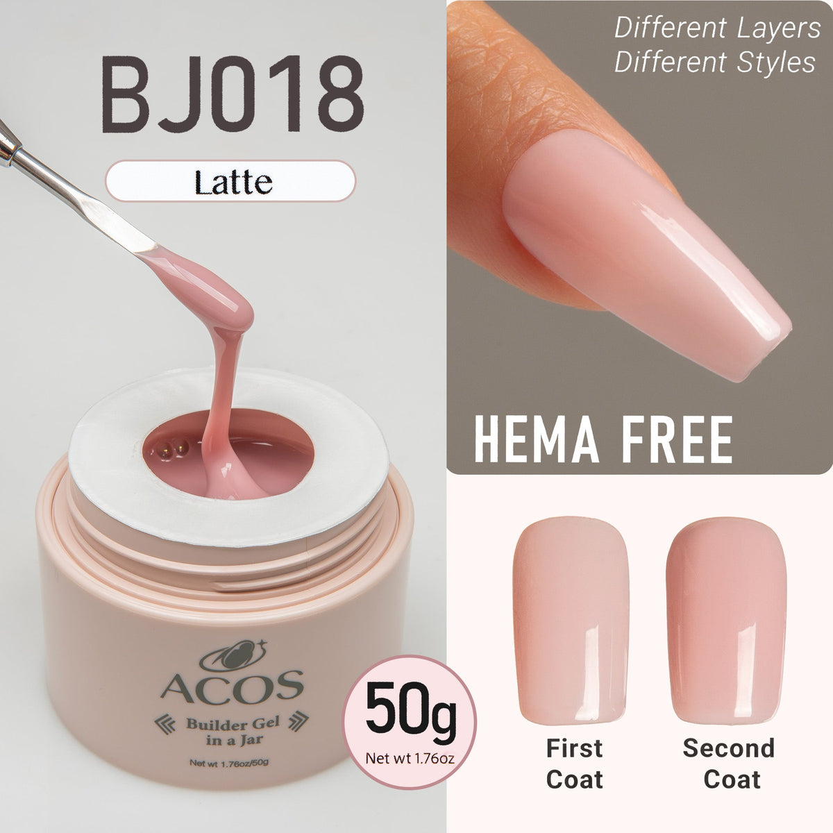 ACOS Hema Free Builder Gel in a pot (50g)