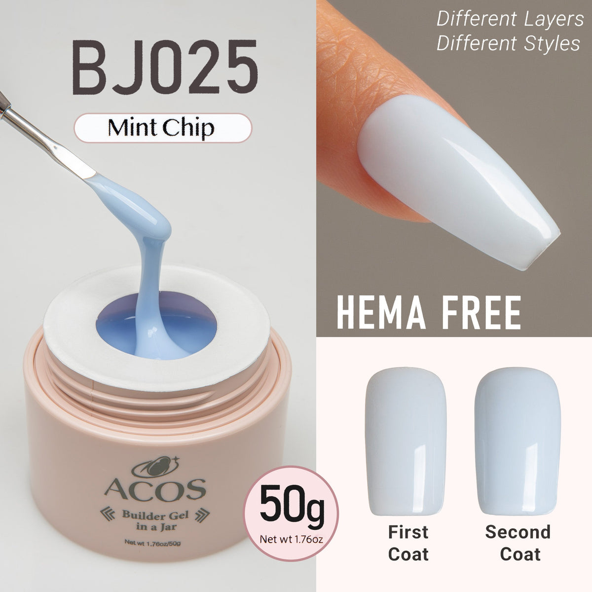 ACOS Hema Free Builder Gel in a pot (50g)