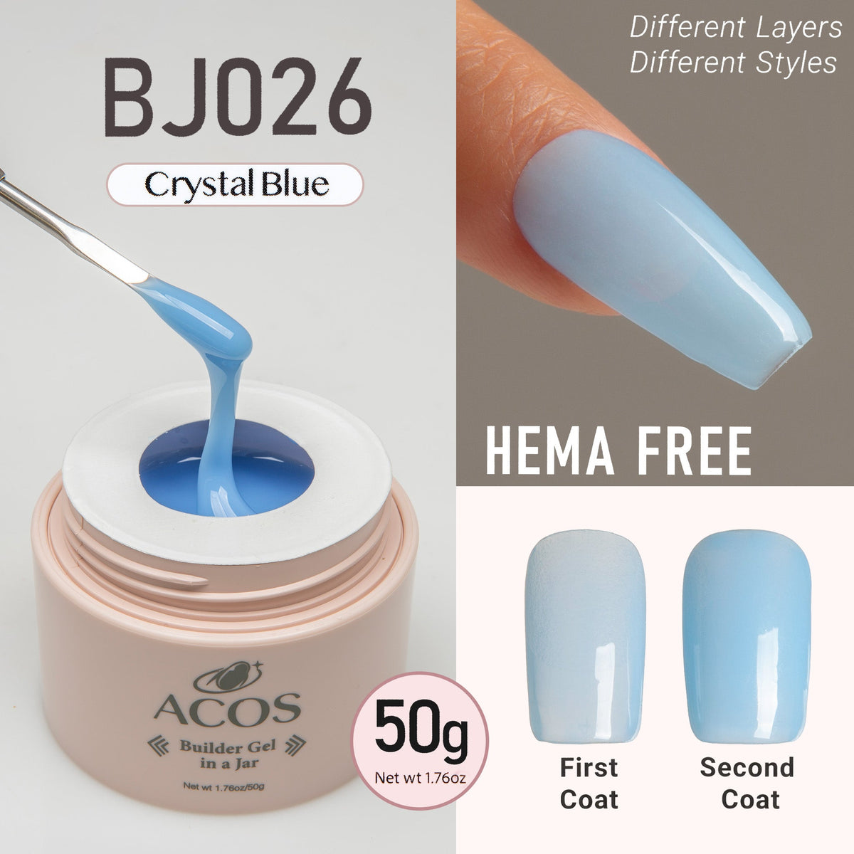ACOS Hema Free Builder Gel in a pot (50g)