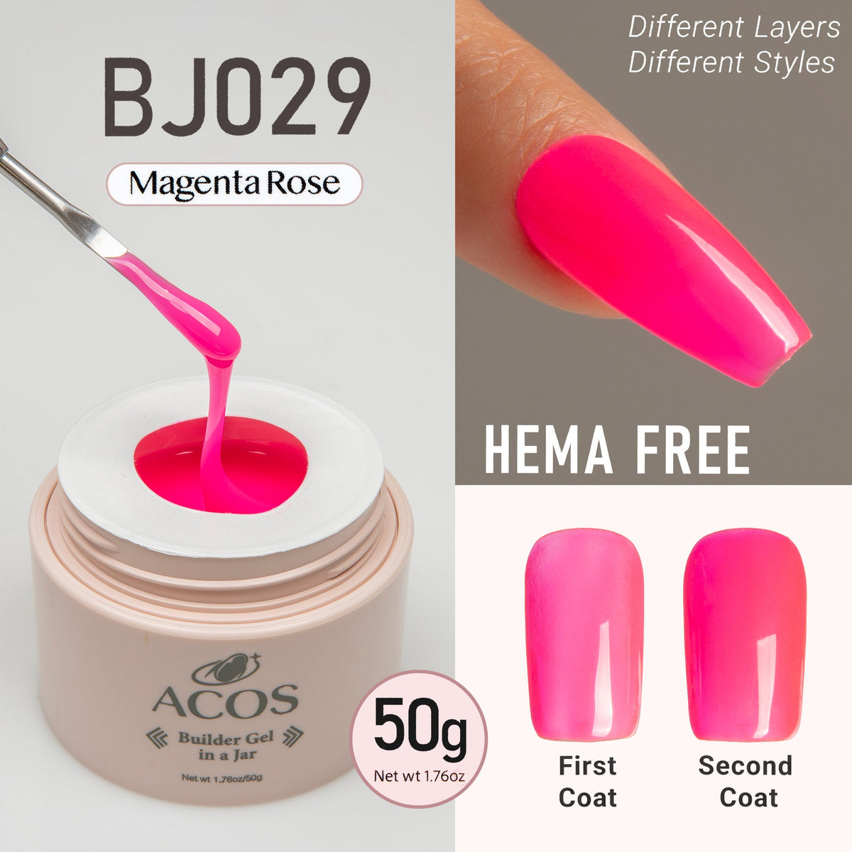ACOS Hema Free Builder Gel in a pot (50g)