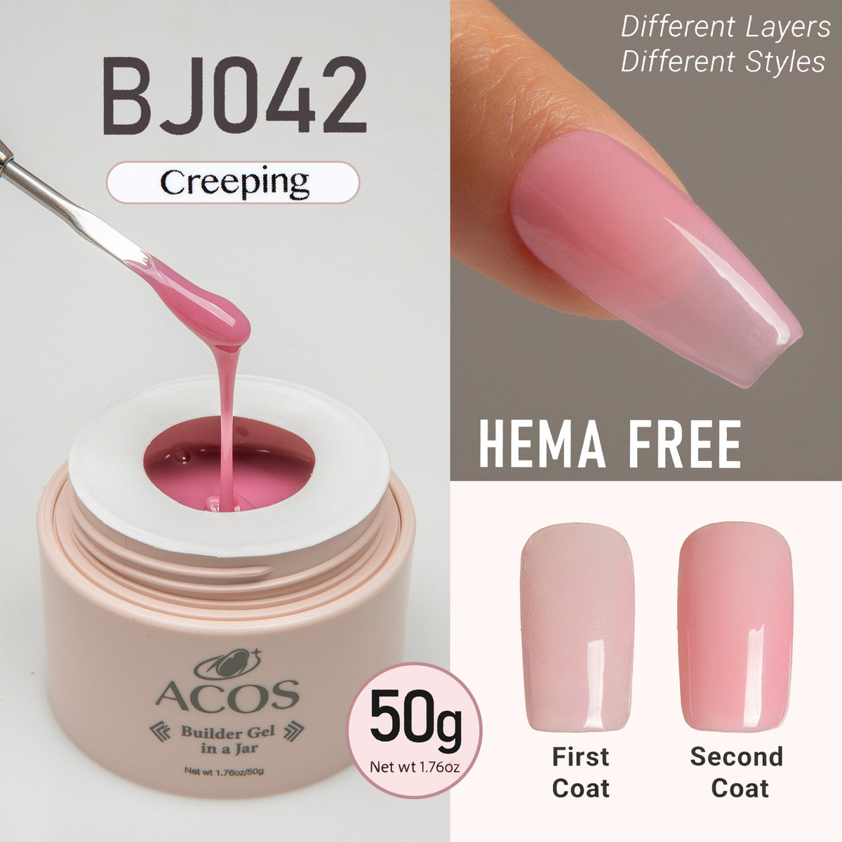 ACOS Hema Free Builder Gel in a pot (50g)