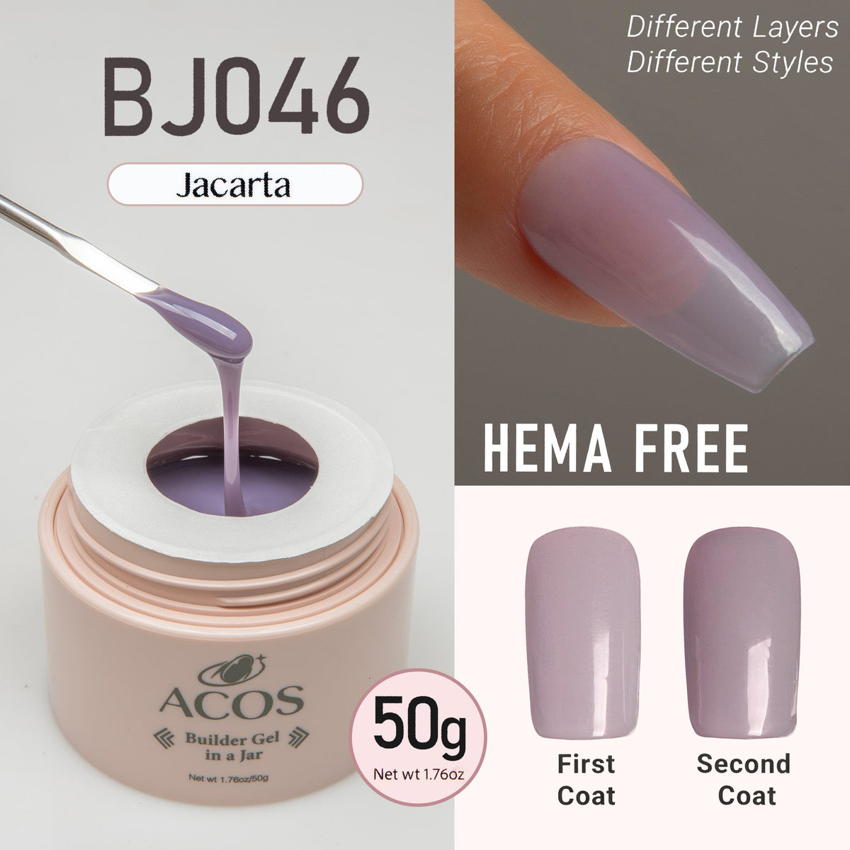 ACOS Hema Free Builder Gel in a pot (50g)