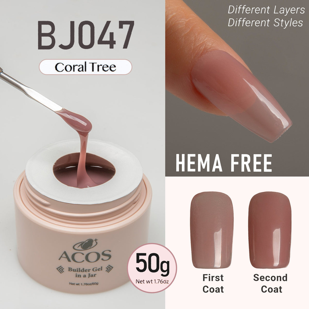 ACOS Hema Free Builder Gel in a pot (50g)