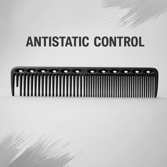 Black BMS carbon comb graphic highlighting antistatic control