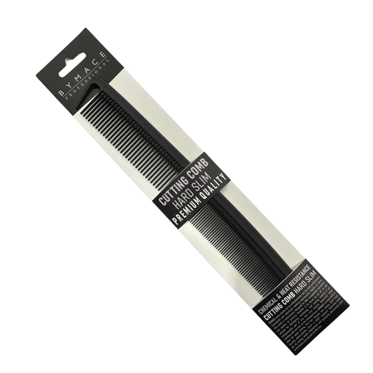 BYMACE large black hard slim cutting comb in retail packaging