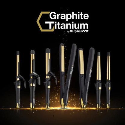BaByliss Pro Graphite Titanium Curling Iron 1" 25mm - 3/4" 19mm - 1 1/4" 32mm - MV hair and beauty