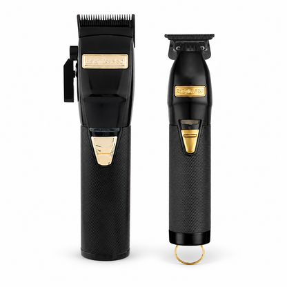 BaBylissPRO BlackFX Clipper and Trimmer Duo Bundle on white background