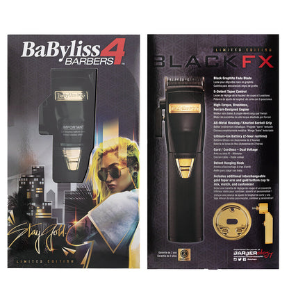 BaBylissPRO BlackFX Lithium Hair Clipper - Stay Gold Sofie Pok - MV hair and beauty