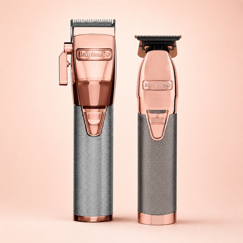 BaBylissPRO RoseFX barber duo with matching clipper and skeleton trimmer