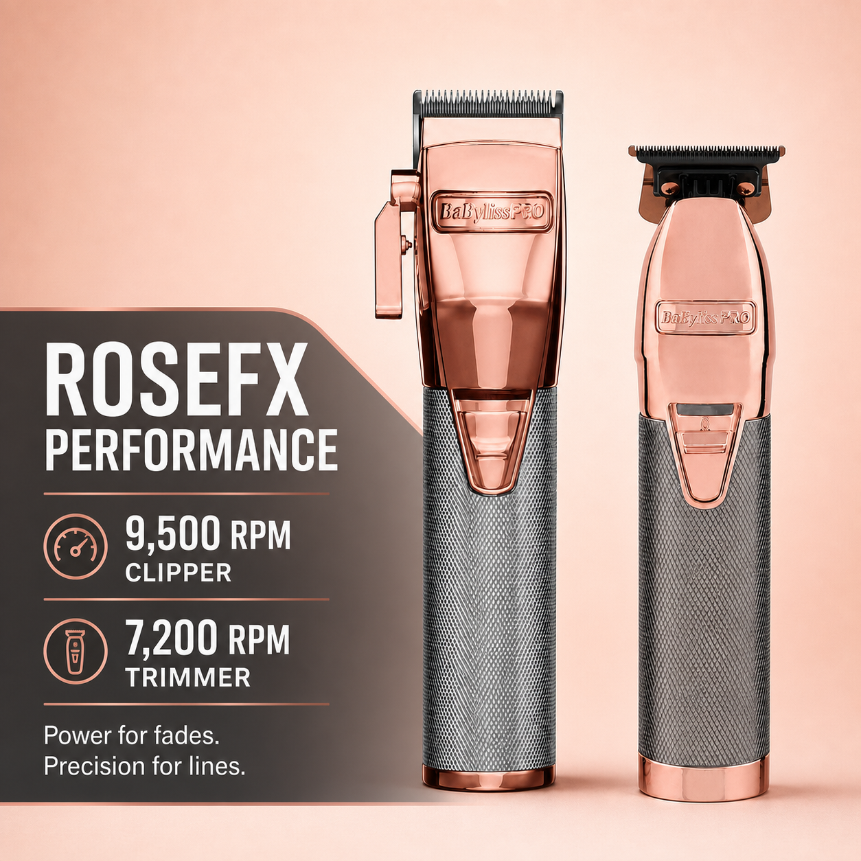 BaBylissPRO RoseFX duo performance features and motor speeds