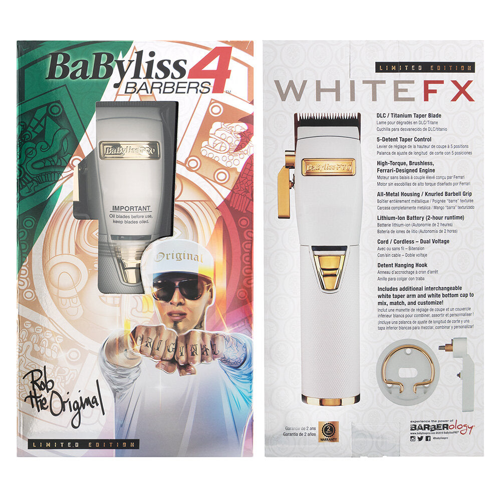 BaBylissPRO WhiteFX Lithium Hair Clipper - MV hair and beauty