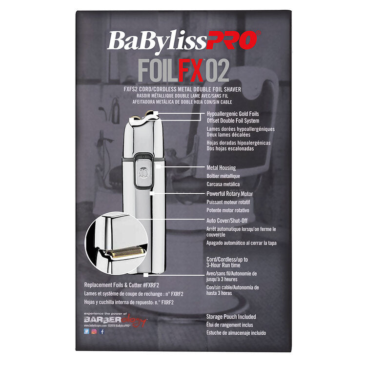 Babylisspro Foil Fx02 Double Foil Shaver - Silver - MV hair and beauty