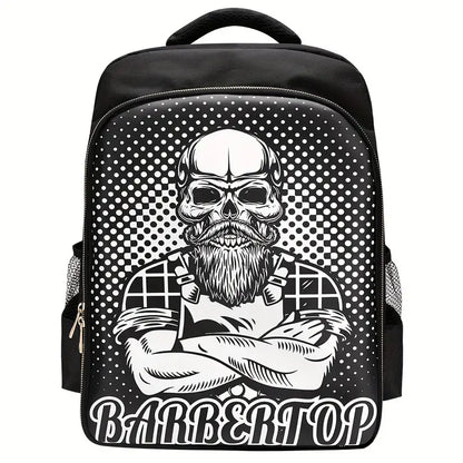 Barber Backpack Skull Black and White - MV hair and beauty