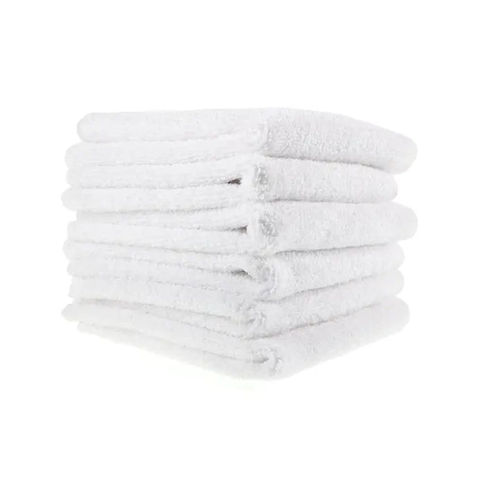Barber Cotton Towel White 10pk - MV hair and beauty