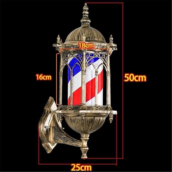 Barber Pole Vintage Old Gold