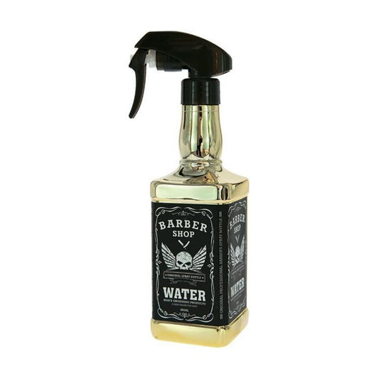 Gold 500ml barber water spray bottle with black trigger