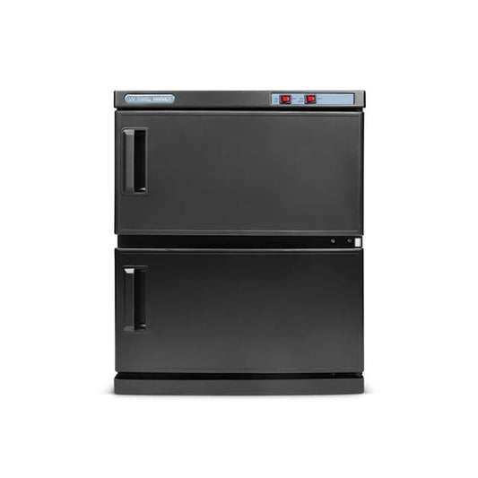 Beauty Supply Co. BSC117B 32L double towel warmer black front view
