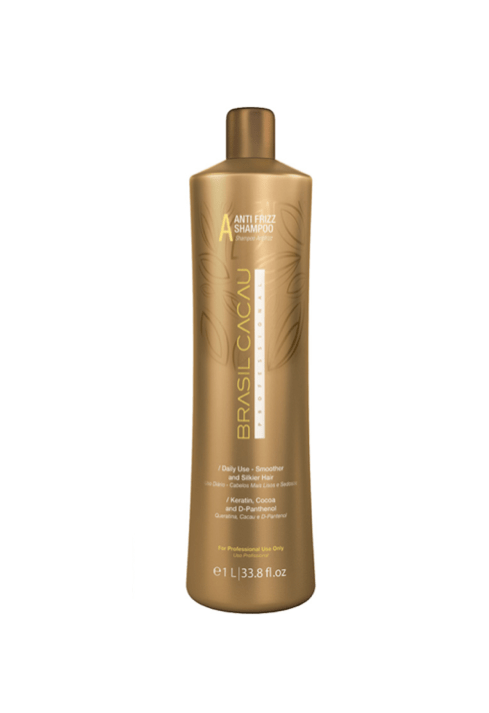 Brasil Cacau Anti Frizz Shampoo 1000ml bottle, angled view