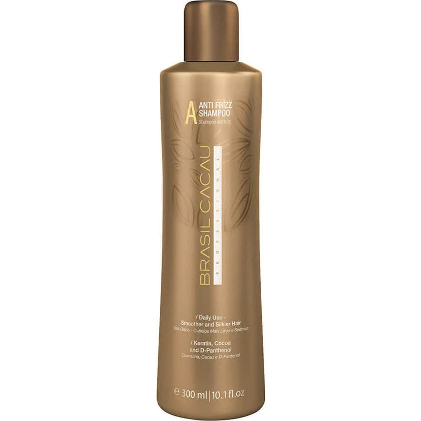 Brasil Cacau Anti Frizz Shampoo 300ml bottle on white