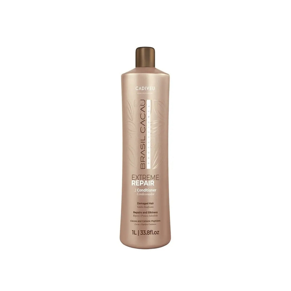 Brasil Cacau Extreme Repair conditioner 1L bottle on a white background