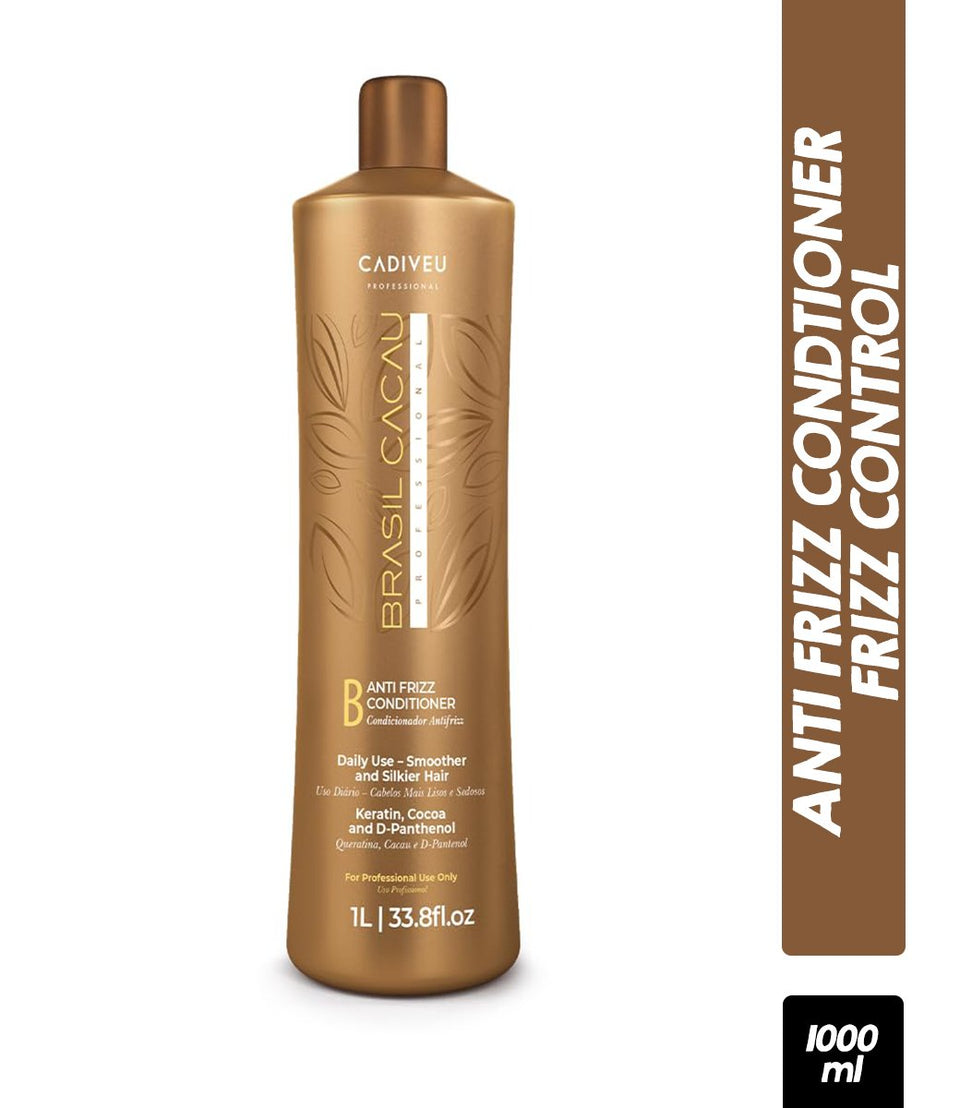 Brasil Cacau Anti Frizz Conditioner 1000ml bottle with frizz control label