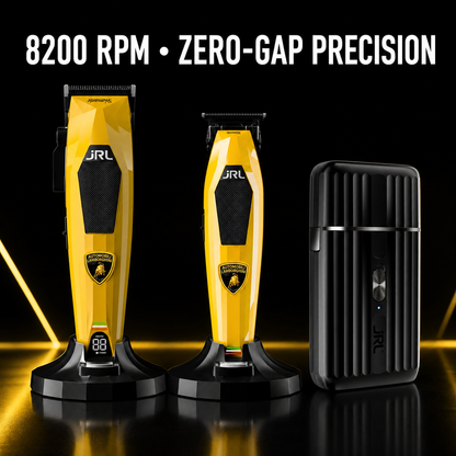JRL x Lamborghini yellow grooming bundle - 8200 RPM and zero-gap precision