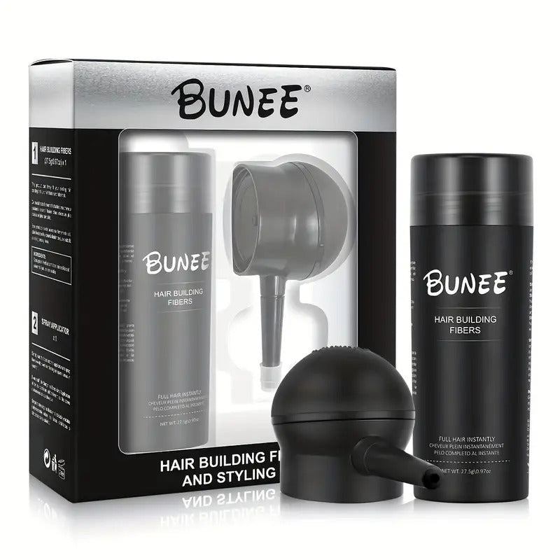 Bunee Hair Building Fibers 27.5g kit with spray applicator