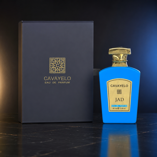 CAVAYELO Jad 60ml blue Eau de Parfum bottle with presentation box