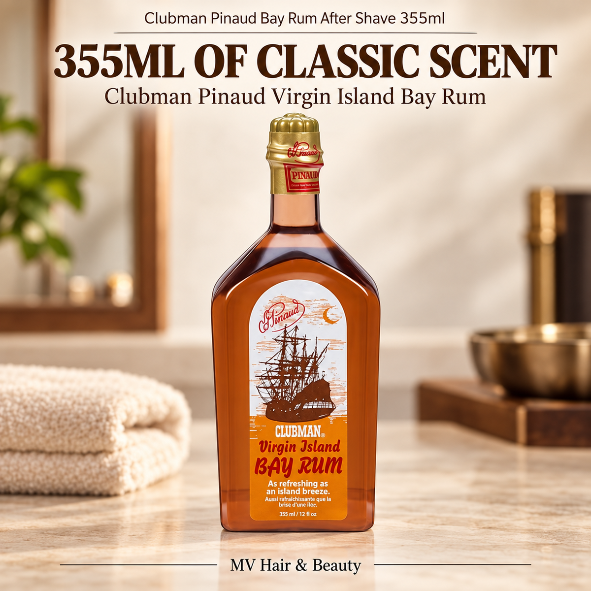 Clubman Pinaud Classic After Shave Splash 355ml – Barbershop Freshness for Men — 355ML OF CLASSIC SCENT